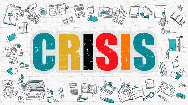 Crisis in Multicolor. Doodle Design. - Photo, Image