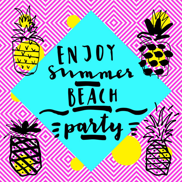 Enjoy Summer Beach Party - Vektor, kép