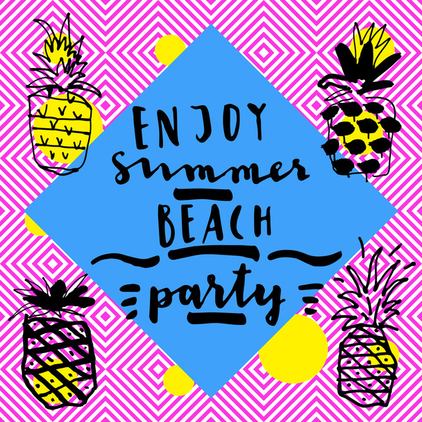 Enjoy Summer Beach Party - Vektor, kép