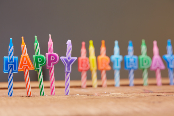 Happy birthday candles - Фото, зображення