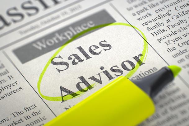 Sales Advisor Word lid van ons team. - Foto, afbeelding