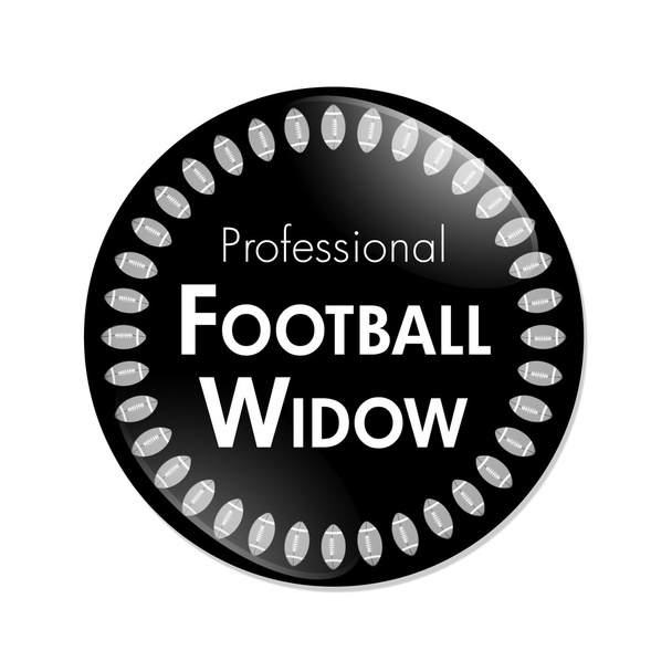 Professional Football Widow Button - Photo, Image