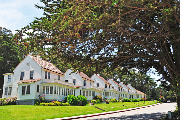 San Francisco: houses at the Presidio, a park and former U.S. Army military fort part of the Golden Gate National Recreation Area - Photo, Image
