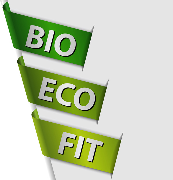 Ecologische groene labels - Vector, afbeelding