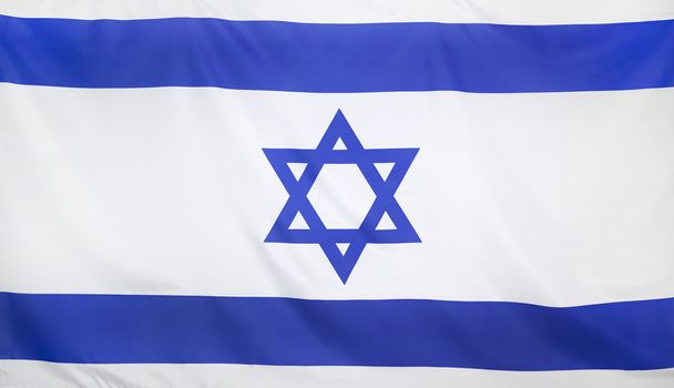 Vlag van Israël echte stof - Foto, afbeelding