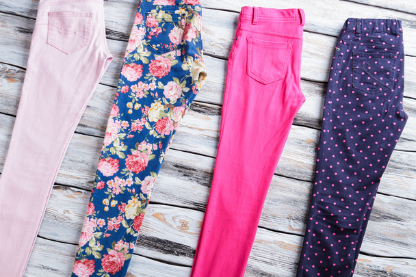 Casual trousers of different color. - Photo, Image