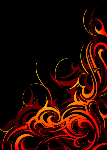 Fiery ornament - Vector, Image