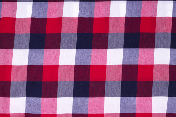 Fechado Textura de toalha de mesa, padrão de gingham em vermelho, branco a
 - Foto, Imagem