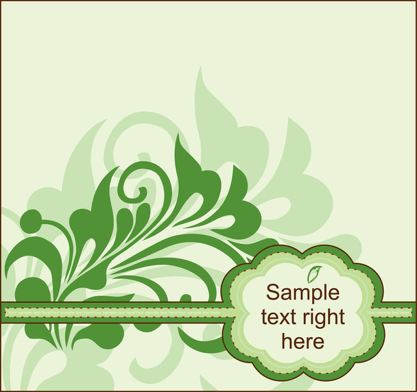 Floral briefkaart, element voor ontwerp, vectorillustratie - Vector, afbeelding