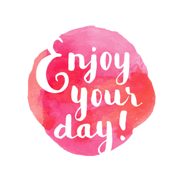 Enjoy your day! Inspirational quote - Vektör, Görsel