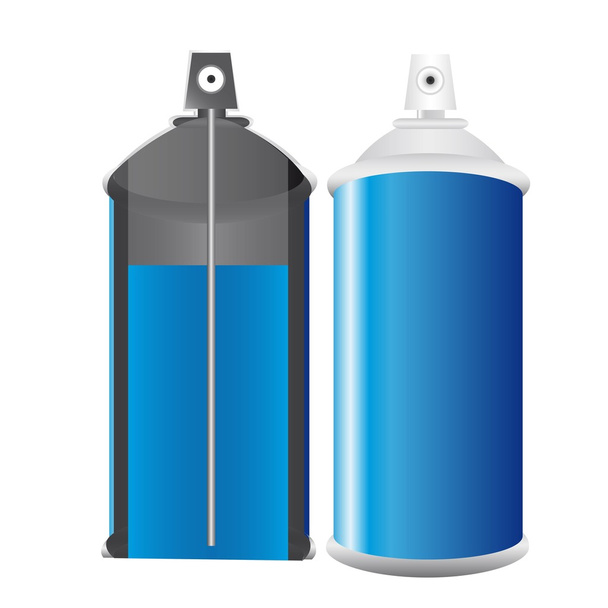 Frasco de aerosol azul
 - Vector, imagen