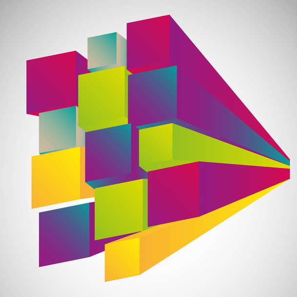 colorful cubes - Vector, Image