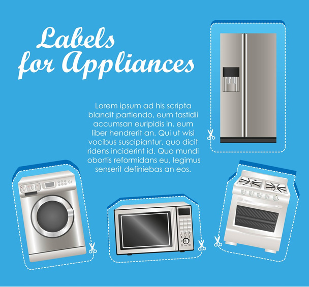 Appliances labels - Vector, Image