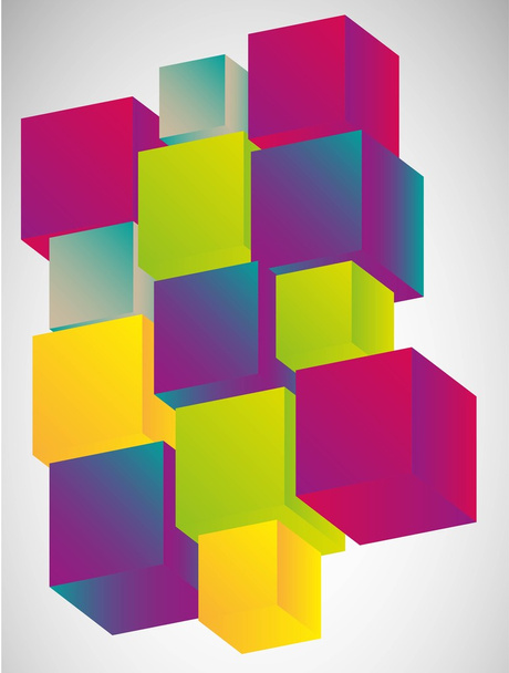 colorful cubes - Vector, Image
