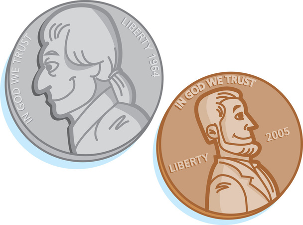 Two coins - Vector, Image