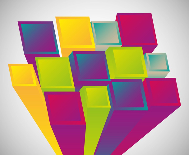 kleurrijke kubussen - Vector, afbeelding