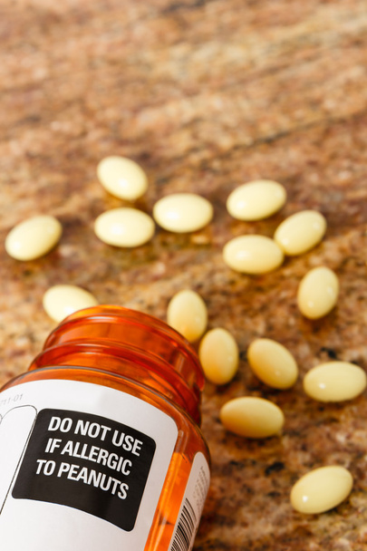 Рецепт Медицина з алергією на арахіс Попередження етикетка
 - Фото, зображення