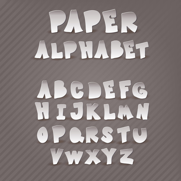 Alphabet en papier avec le décor à l'intérieur des lettres
. - Vecteur, image