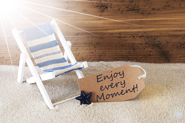 Summer Sunny Label And Quote Enjoy Ever Moment - Фото, зображення