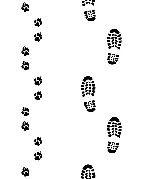 pés e patas
 - Vetor, Imagem