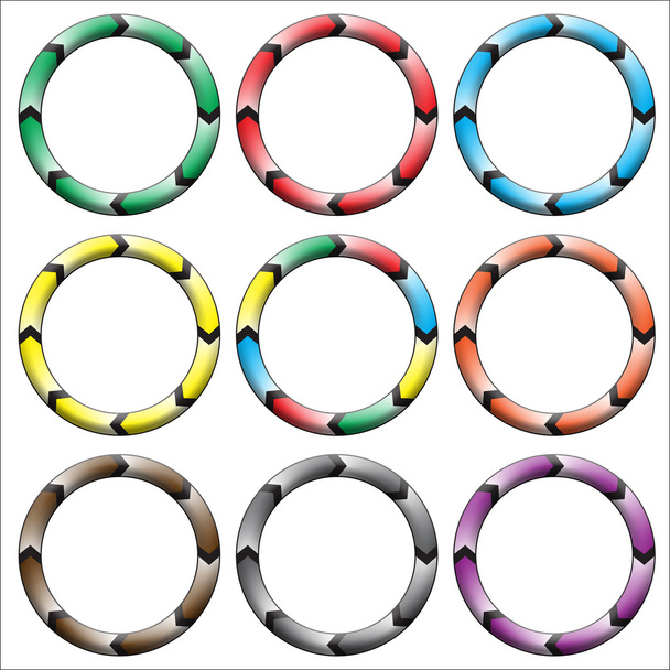 Circle, ring arrow black gradient. - Photo, Image