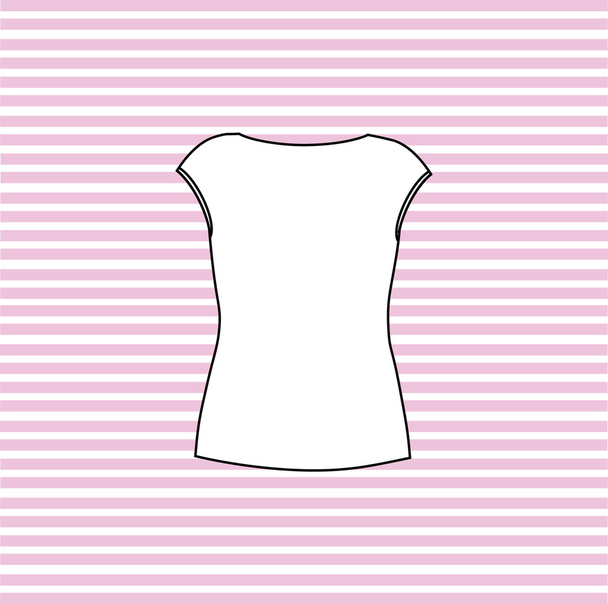 sleeveless T-shirt. Top female. Women's blouse.  - Вектор, зображення