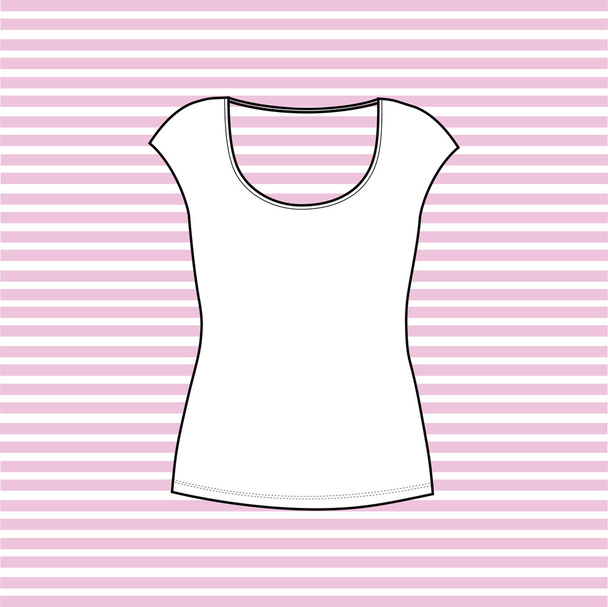  sleeveless T-shirt. Top female. Women's blouse. - ベクター画像