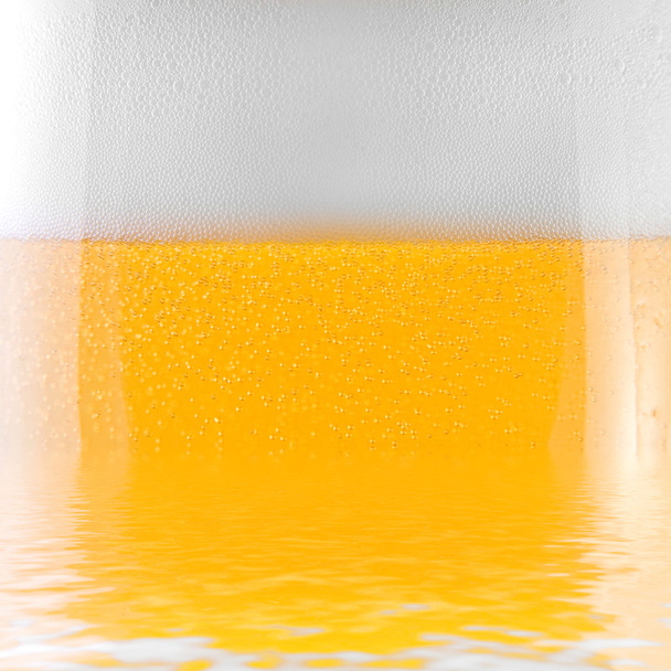 Close-up shot of a glass of beer - Photo, Image