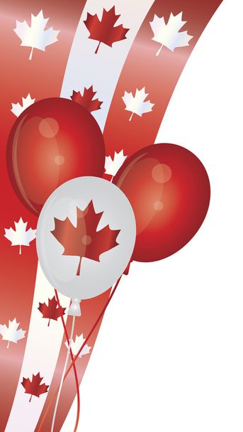 Kanada szczęśliwy dzień balony ilustracja - Wektor, obraz