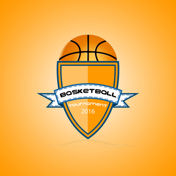 Koszykówka logo dla zespołu i Puchar - Wektor, obraz