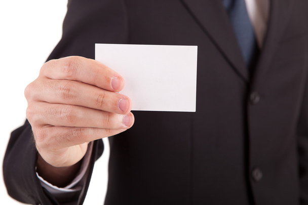 Business man offering card - Foto, Imagem
