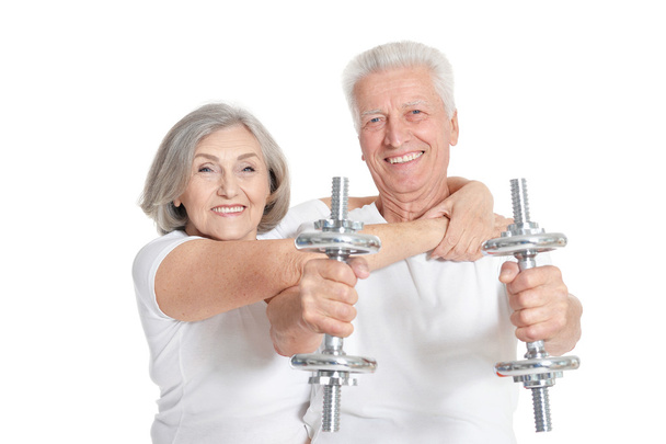 Portrait of Senior Couple Exercising - Zdjęcie, obraz