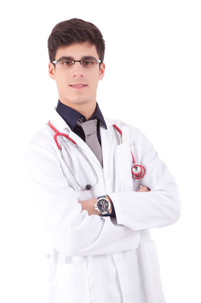fiatal orvos pózol - Fotó, kép