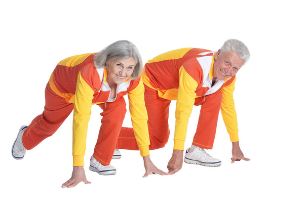 Portrait of Senior Couple Exercising - Fotó, kép