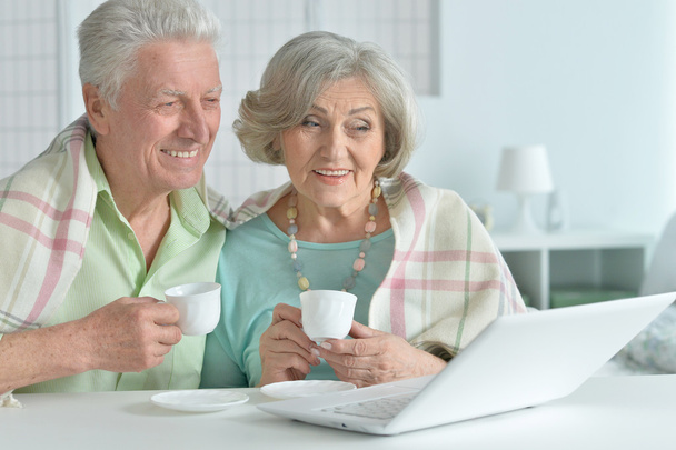 Senior couple  with laptop - Foto, imagen