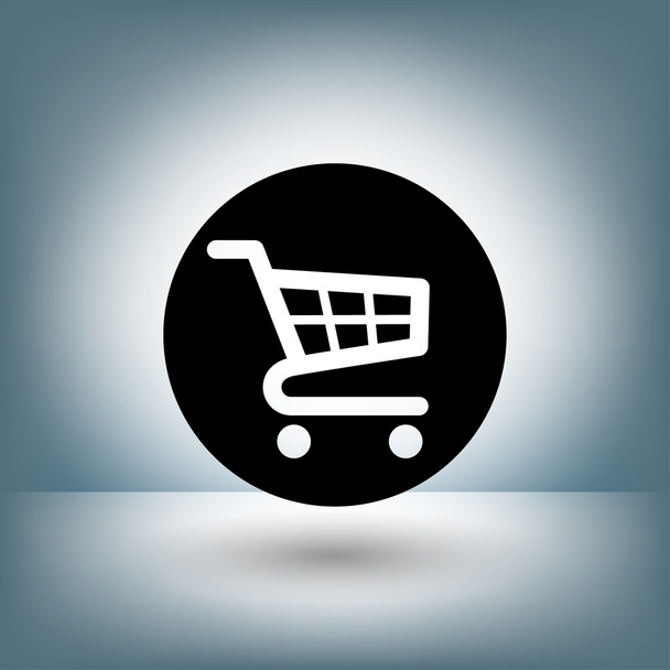 Pictograph of shopping cart concept icon - Vector, Image