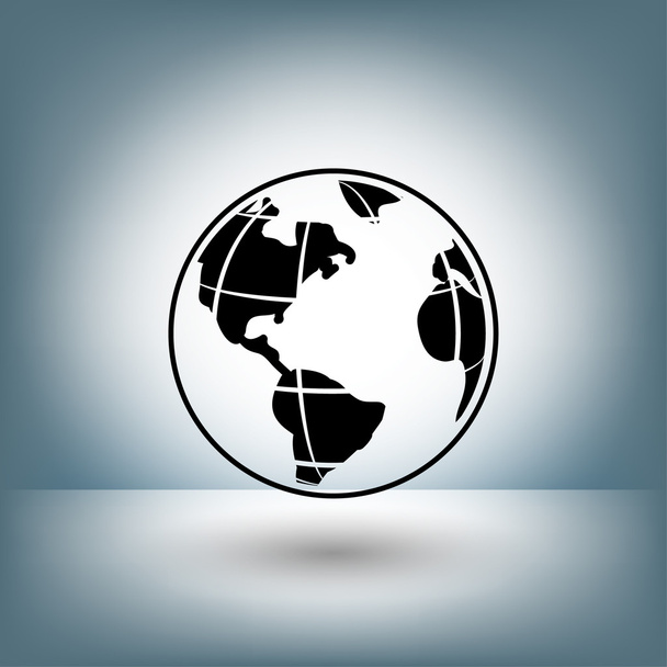Pictograph of globe icon - Vector, Imagen