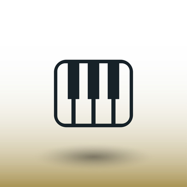 Pictograph of music keyboard concept icon - Vektör, Görsel