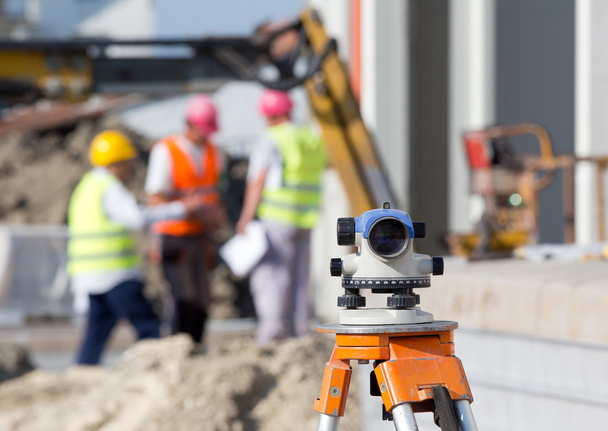 Theodolite at construction site - Photo, Image