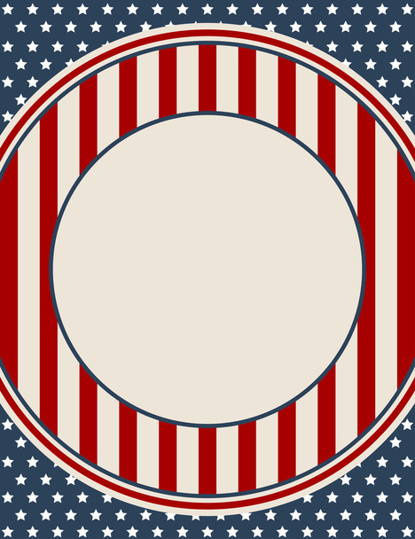 Bandeira patriótica americana vintage
 - Vetor, Imagem