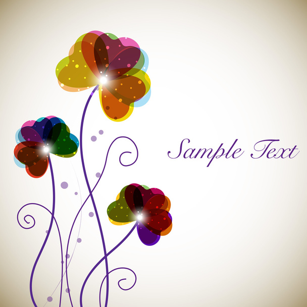 Shiny floral design vector background with text space. EPS 10. - ベクター画像
