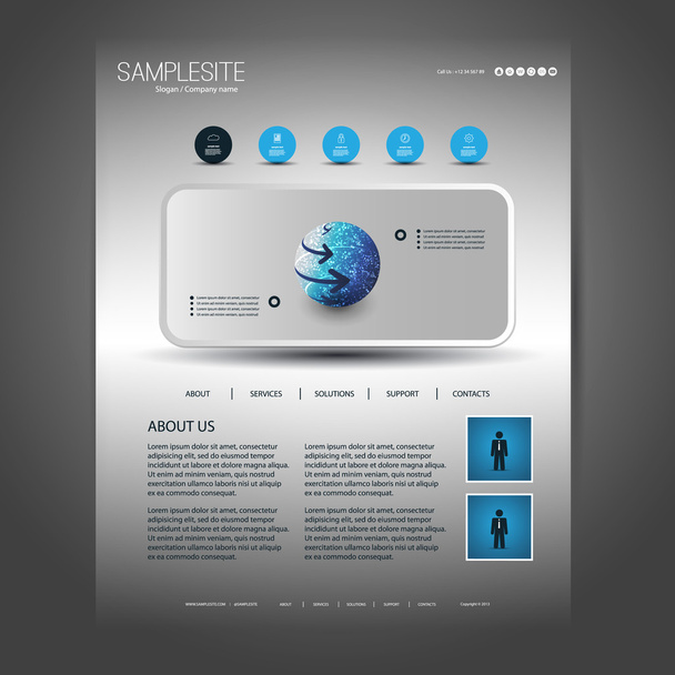 Egy weblap sablon saját cégének fej Design koncepció - Vektor, kép