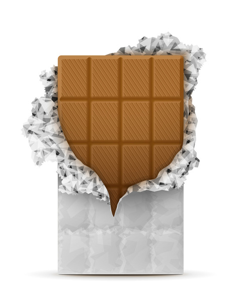 молочний шоколадний батончик ізольований на білому
 - Вектор, зображення