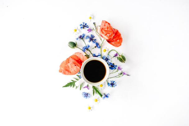 Kahve kupa ve haşhaş - Fotoğraf, Görsel