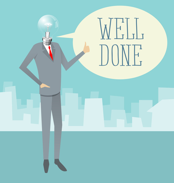 Businessman shows well done - Vector, Image