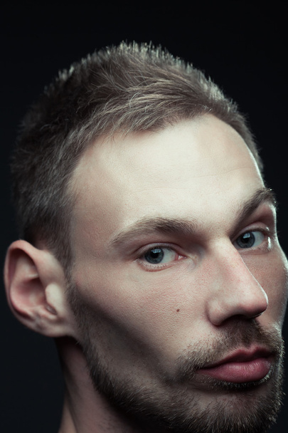 Real natural male beauty concept. Close up portrait of handsome man - Foto, Bild