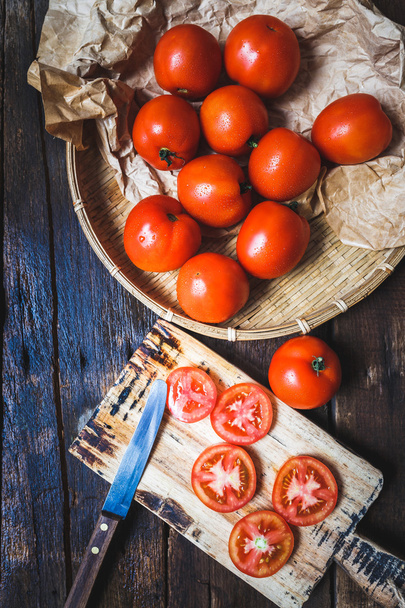 Rode tomaten groep - Foto, afbeelding