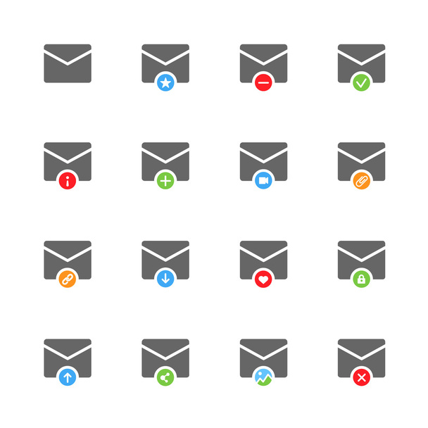 E-mail flat icons - Vettoriali, immagini