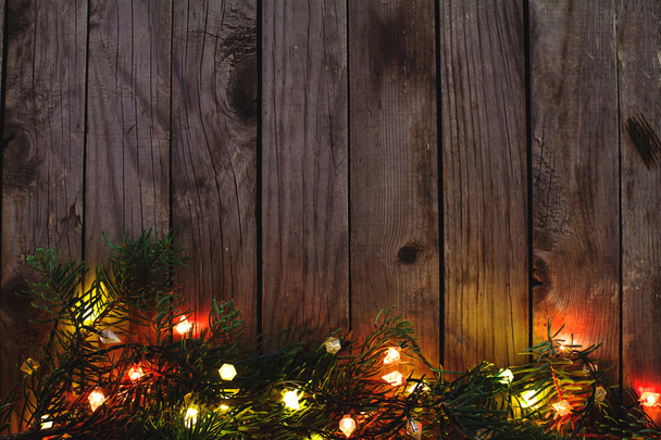 christmas wooden background - Photo, Image