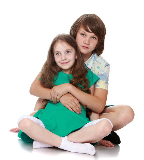 Brother and sister hugging - Photo, Image